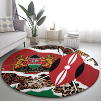 Kenya Grunge Round Carpet Mix Animal Skin Pattern - Wonder Print Shop
