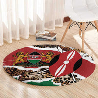Kenya Grunge Round Carpet Mix Animal Skin Pattern - Wonder Print Shop