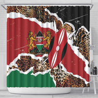 Kenya Grunge Shower Curtain Mix Animal Skin Pattern - Wonder Print Shop