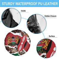 Kenya Grunge Spare Tire Cover Mix Animal Skin Pattern - Wonder Print Shop