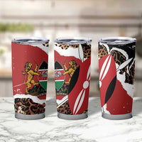 Kenya Grunge Tumbler Cup Mix Animal Skin Pattern - Wonder Print Shop