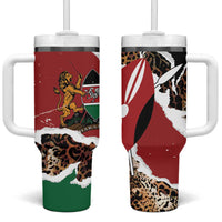 Kenya Grunge Tumbler With Handle Mix Animal Skin Pattern - Wonder Print Shop