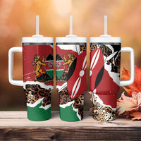 Kenya Grunge Tumbler With Handle Mix Animal Skin Pattern - Wonder Print Shop
