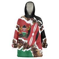 Kenya Grunge Wearable Blanket Hoodie Mix Animal Skin Pattern - Wonder Print Shop