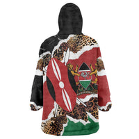 Kenya Grunge Wearable Blanket Hoodie Mix Animal Skin Pattern - Wonder Print Shop