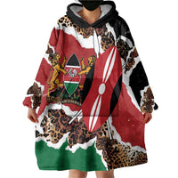 Kenya Grunge Wearable Blanket Hoodie Mix Animal Skin Pattern - Wonder Print Shop