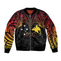 Papua New Guinea Bomber Jacket 48th Independence Anniversary Gradient LT7 - Wonder Print Shop