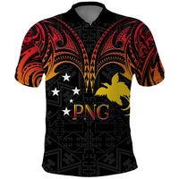 Papua New Guinea Polo Shirt 48th Independence Anniversary Gradient - Wonder Print Shop