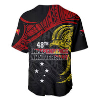 Papua New Guinea Baseball Jersey 48th Independence Anniversary Bird-of-Paradise Tribal Art LT7 - Wonder Print Shop