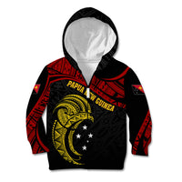 Papua New Guinea Kid Hoodie 48th Independence Anniversary Bird-of-Paradise Tribal Art - Wonder Print Shop