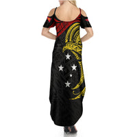 Papua New Guinea Summer Maxi Dress 48th Independence Anniversary Bird-of-Paradise Tribal Art - Wonder Print Shop