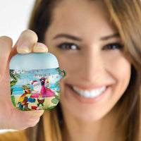 Have Yourself A Beachy Little Christmas AirPods Case with Santa Chilling - Wonder Print Shop