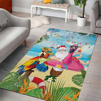 Have Yourself A Beachy Little Christmas Area Rug with Santa Chilling - Wonder Print Shop