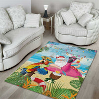 Have Yourself A Beachy Little Christmas Area Rug with Santa Chilling - Wonder Print Shop