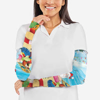 Have Yourself A Beachy Little Christmas Arm Sleeves with Santa Chilling - Wonder Print Shop