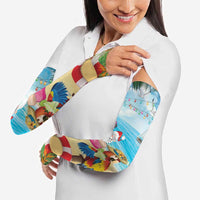 Have Yourself A Beachy Little Christmas Arm Sleeves with Santa Chilling - Wonder Print Shop