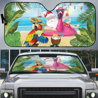 Have Yourself A Beachy Little Christmas Auto Sun Shade with Santa Chilling - Wonder Print Shop