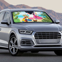 Have Yourself A Beachy Little Christmas Auto Sun Shade with Santa Chilling - Wonder Print Shop