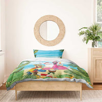 Have Yourself A Beachy Little Christmas Bedding Set with Santa Chilling - Wonder Print Shop