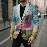 Have Yourself A Beachy Little Christmas Blazer with Santa Chilling - Wonder Print Shop