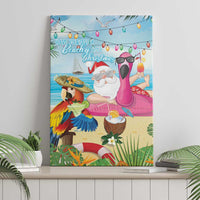 Have Yourself A Beachy Little Christmas Canvas Wall Art with Santa Chilling - Wonder Print Shop