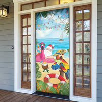 Have Yourself A Beachy Little Christmas Door Cover with Santa Chilling - Wonder Print Shop