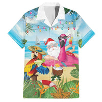 Have Yourself A Beachy Little Christmas Family Matching Puletasi and Hawaiian Shirt with Santa Chilling - Wonder Print Shop