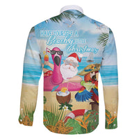 Have Yourself A Beachy Little Christmas Family Matching Puletasi and Hawaiian Shirt with Santa Chilling - Wonder Print Shop