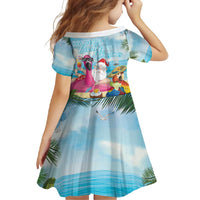Have Yourself A Beachy Little Christmas Family Matching Summer Maxi Dress and Hawaiian Shirt with Santa Chilling - Wonder Print Shop
