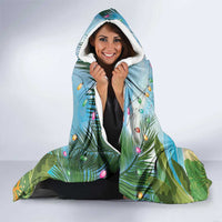 Have Yourself A Beachy Little Christmas Hooded Blanket with Santa Chilling - Wonder Print Shop