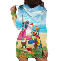 Have Yourself A Beachy Little Christmas Hoodie Dress with Santa Chilling - Wonder Print Shop