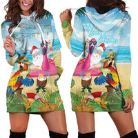 Have Yourself A Beachy Little Christmas Hoodie Dress with Santa Chilling - Wonder Print Shop
