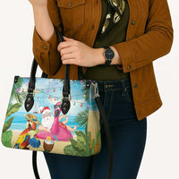 Have Yourself A Beachy Little Christmas Leather Bag with Santa Chilling - Wonder Print Shop