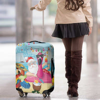 Have Yourself A Beachy Little Christmas Luggage Cover with Santa Chilling - Wonder Print Shop