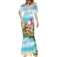 Have Yourself A Beachy Little Christmas Mermaid Dress with Santa Chilling - Wonder Print Shop