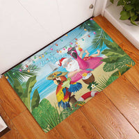 Have Yourself A Beachy Little Christmas Rubber Doormat with Santa Chilling - Wonder Print Shop
