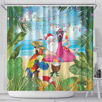 Have Yourself A Beachy Little Christmas Shower Curtain with Santa Chilling - Wonder Print Shop