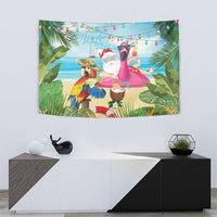 Have Yourself A Beachy Little Christmas Tapestry with Santa Chilling - Wonder Print Shop