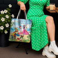 Have Yourself A Beachy Little Christmas Tote Bag with Santa Chilling - Wonder Print Shop