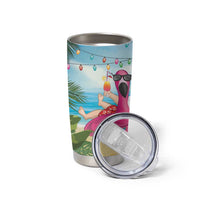 Have Yourself A Beachy Little Christmas Tumbler Cup with Santa Chilling - Wonder Print Shop