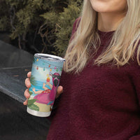 Have Yourself A Beachy Little Christmas Tumbler Cup with Santa Chilling - Wonder Print Shop