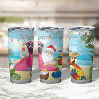 Have Yourself A Beachy Little Christmas Tumbler Cup with Santa Chilling - Wonder Print Shop