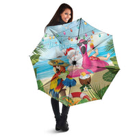 Have Yourself A Beachy Little Christmas Umbrella with Santa Chilling - Wonder Print Shop