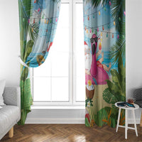 Have Yourself A Beachy Little Christmas Window Curtain with Santa Chilling - Wonder Print Shop