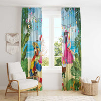 Have Yourself A Beachy Little Christmas Window Curtain with Santa Chilling - Wonder Print Shop