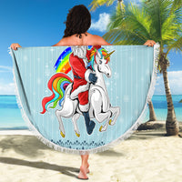Unicorn - Make Christmas Magical Again Beach Blanket LT7 - Wonder Print Shop
