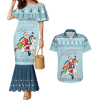 Unicorn - Make Christmas Magical Again Couples Matching Mermaid Dress and Hawaiian Shirt LT7 - Wonder Print Shop
