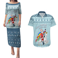 Unicorn - Make Christmas Magical Again Couples Matching Puletasi Dress and Hawaiian Shirt LT7 - Wonder Print Shop