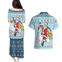 Unicorn - Make Christmas Magical Again Couples Matching Puletasi Dress and Hawaiian Shirt LT7 - Wonder Print Shop