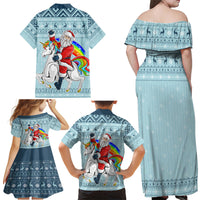 Unicorn - Make Christmas Magical Again Family Matching Off Shoulder Maxi Dress and Hawaiian Shirt LT7 - Wonder Print Shop